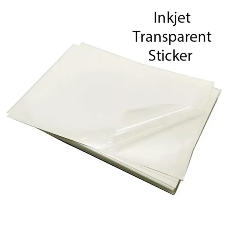 Transparent Printable Sticker Paper A4 Size 10/20 Sheets Translucent  Premium Stickers for Inkjet Printer